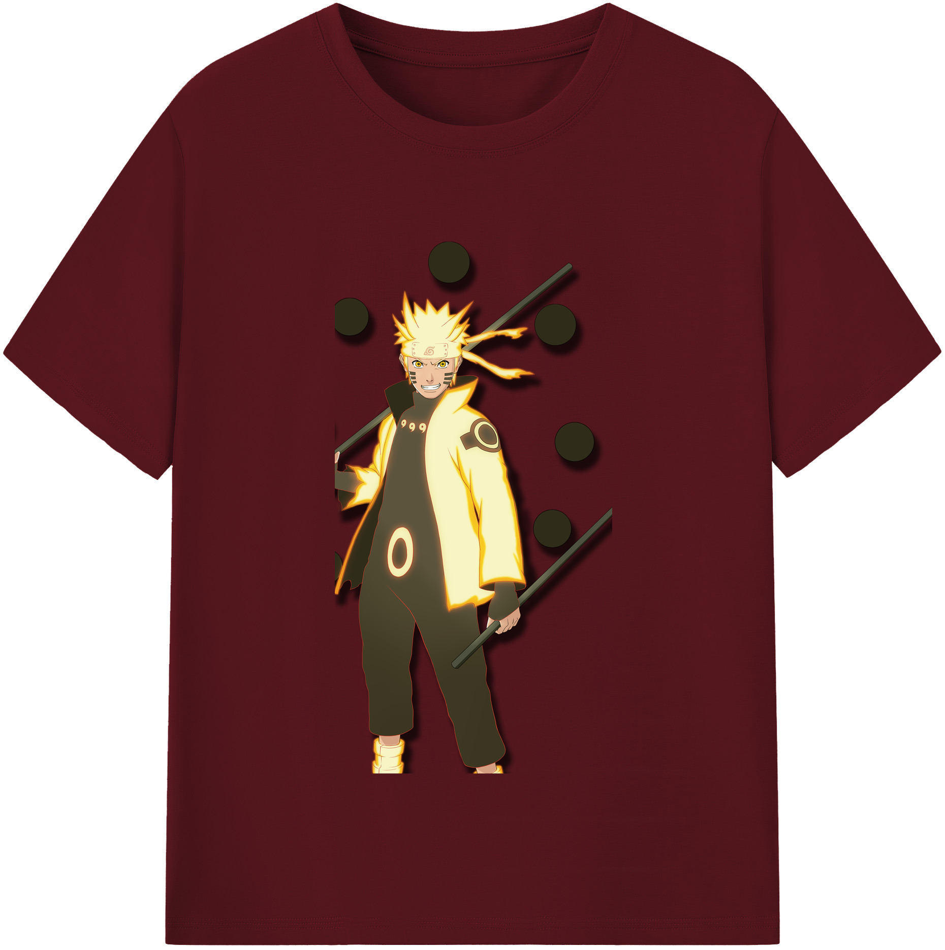 （画像用） NARUTO -ナルト- うずまき ナルト Uzumaki Naruto 綿100％半袖Tシャツ（フロントプリント）